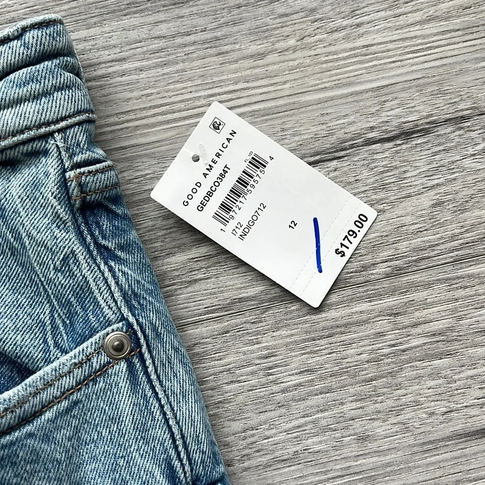 Good American Classic Blue Wide-Leg Jeans